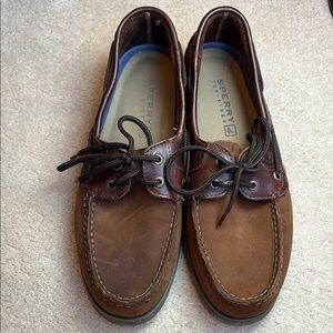👞👞Sperry Brown nubuck Classic Boat Shoes with Moccasin Construction